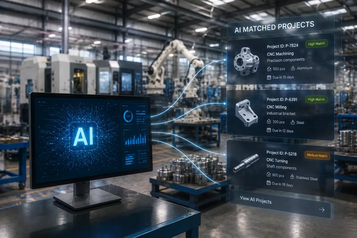 AI match engine running on the factory floor